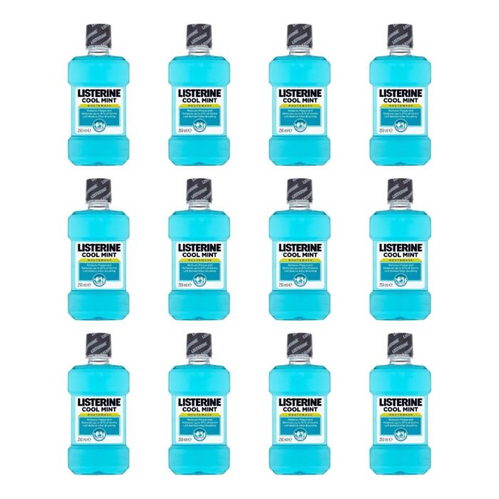 Listerine Cool Mint Mouthwash 250 ML - Pack of 12