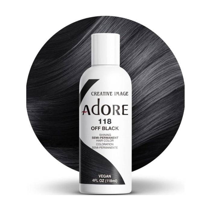 Adore Shining Semi Permanent Hair Colour Off Black 118ml