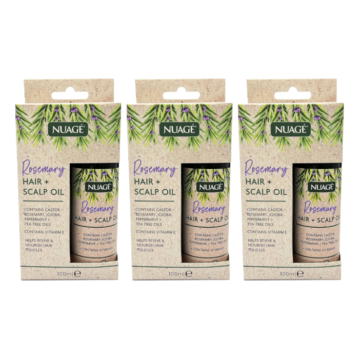 Nuage Rosemary & Vitamin E Hair & Scalp Oil 100ml - Pack of 3