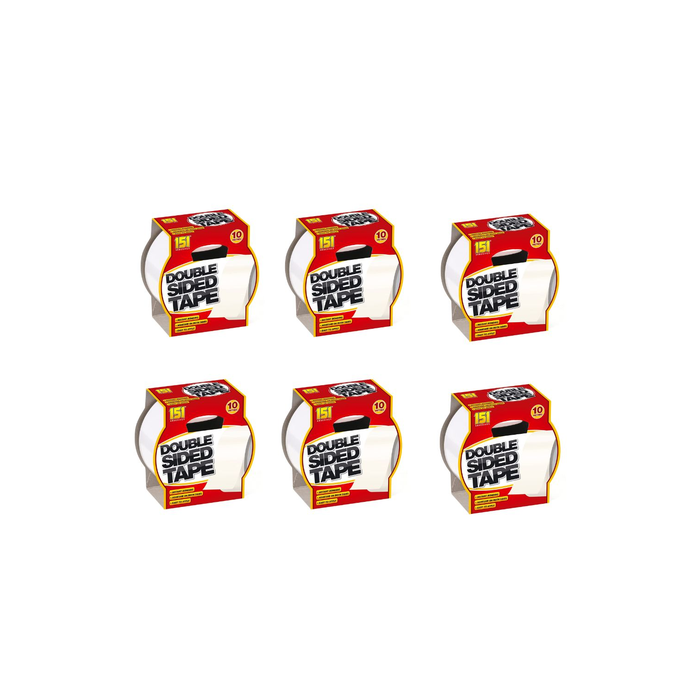 151 Double Sided Adhesive Tape for Instant Bonding 10M - Pack of 6
