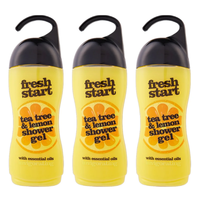 FRESH START TEA TREE & LEMON SHOWER GEL 400ML - Pack of 3