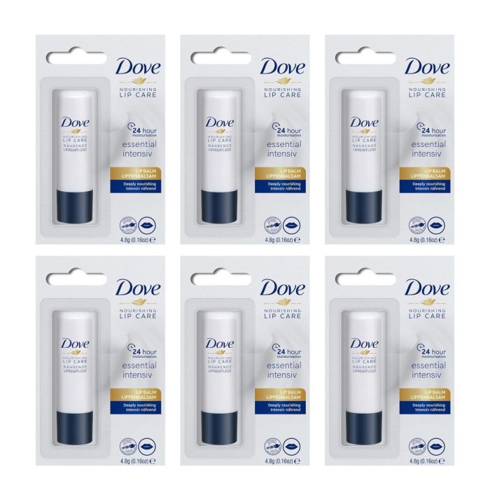 Dove Lip Balm Nourishing Essential Intensive 4.8g - Pack of 6