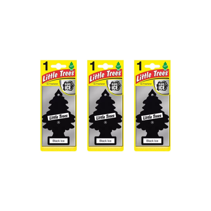 Little Trees Car Air Freshener Black Ice - Pack of 3
