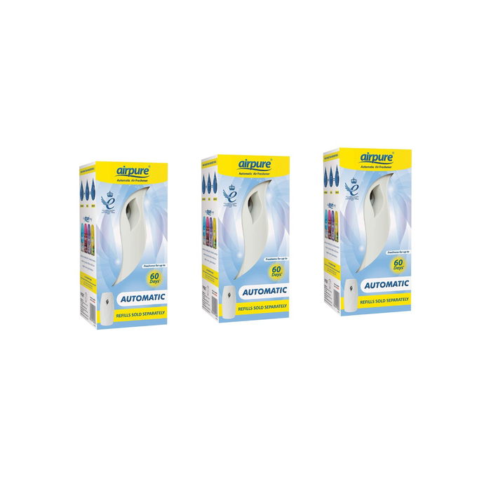 Airpure Air Freshener Automatic Machine - Continuous Freshness Dispenser - Pack of 3
