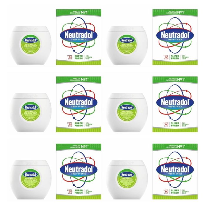 Neutradol Gel Odour Deodorizer Super Fresh 135g  - Pack of 6