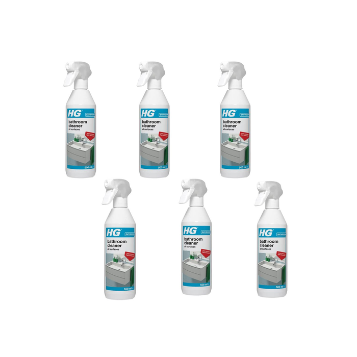 HG Bathroom Cleaner All Surfaces 500ml Spray - Pack of 6