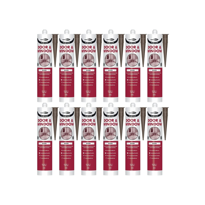 Bond It Frame-Mate Door & Window Brown Sealant 310ml  - Pack of 12
