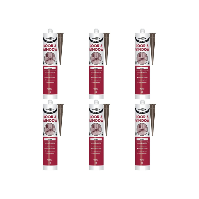 Bond It Frame-Mate Door & Window Brown Sealant 310ml  - Pack of 6