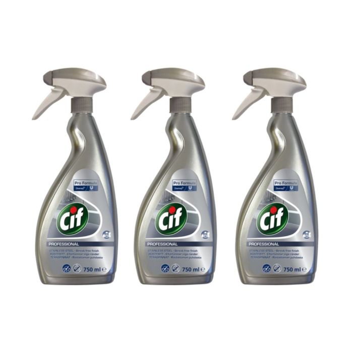 Cif Pro Formula Professional Stainless Steel Cleaner Spray 750ml