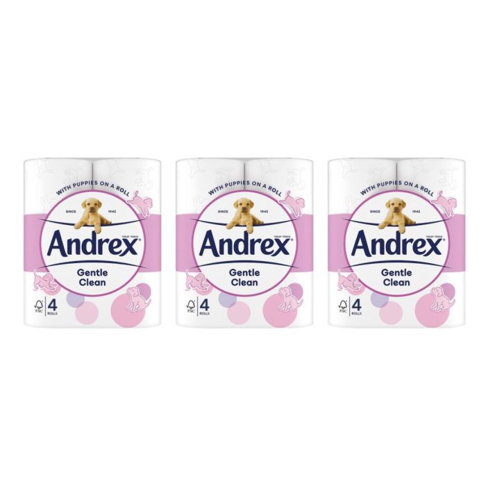Andrex Gentle Clean Toilet Tissue Roll - 4 Rolls Pack
