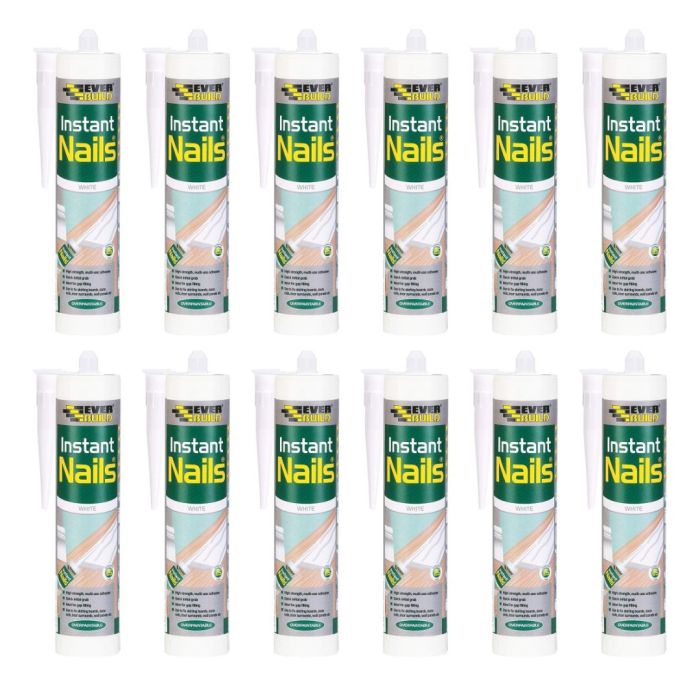 Everbuild Instant Nails White Gap Filling Adhesive 290ml cartridge
