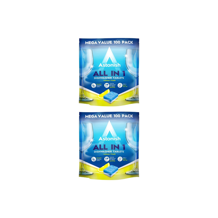 Astonish All in One Dishwasher Tablets Lemon Fresh 100 Tablets