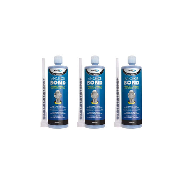 Bond It Anchor Bond Rapid Set Chemical Anchoring System 400ml - Pack of 3