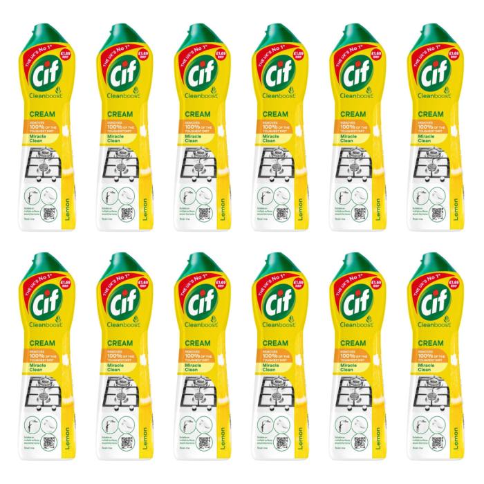Cif Cream Cleaner Lemon 500ML - Pack of 12