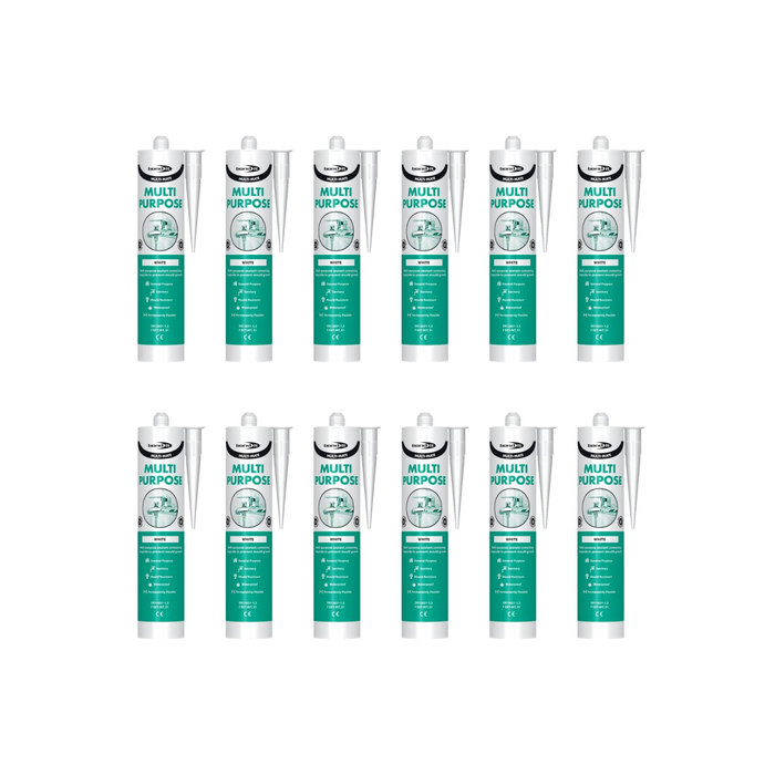 Bond It Multi-Mate Multipurpose Sealant White EU3 - Pack of 12