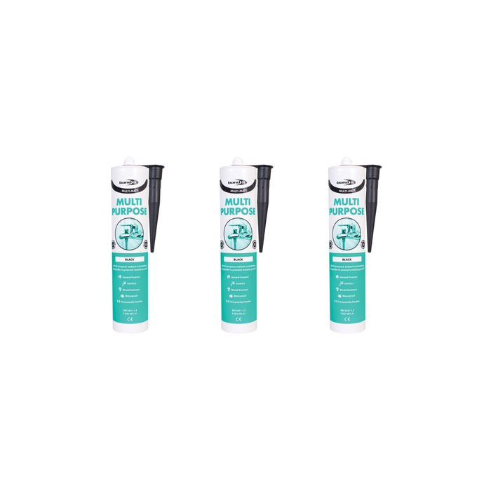 Bond It Multi-Mate Black Multipurpose Sealant EU3 - Pack of 3