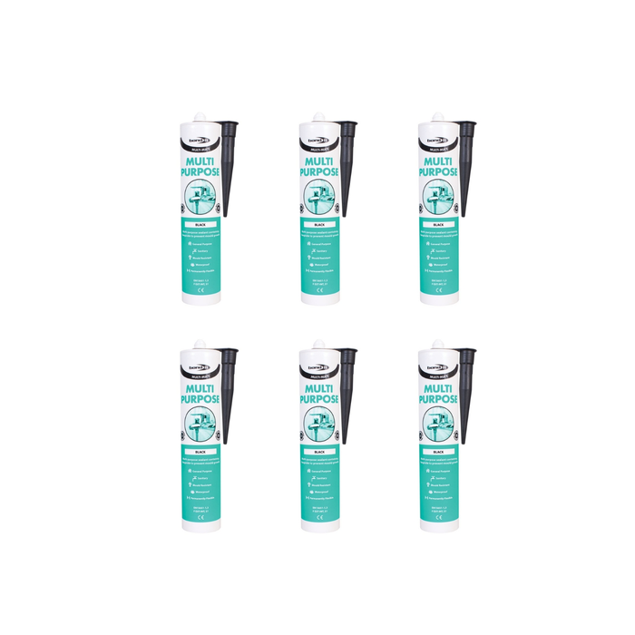 Bond It Multi-Mate Black Multipurpose Sealant EU3 - Pack of 6