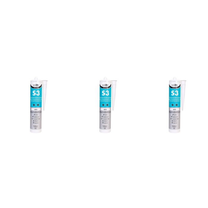 Bond It Premiere S3 White Sealant 310ml - Pack of 3