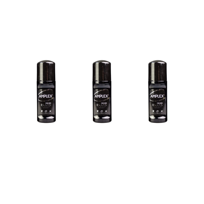 Amplex Antiperspirant Deodorant Roll-On Black For Men 50ml