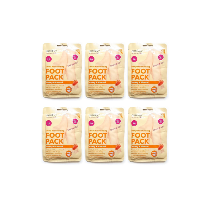 Derma V10 Deep Moisturising Honey & Almond Foot Pack 