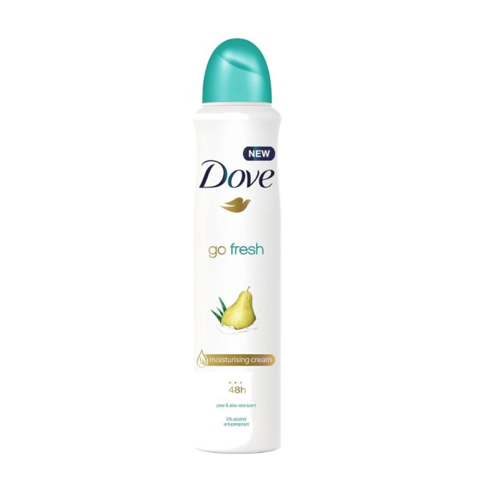 Dove Go Pear and Aloe Vera Scent Deodorant Spray 250ml