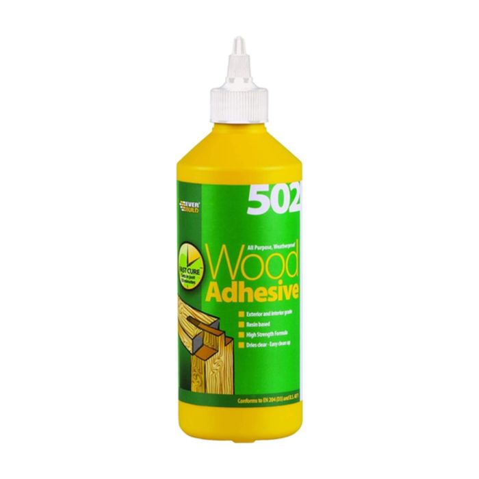 Everbuild 502 All Purpose Weatherproof Wood Adhesive Bottle 500ml