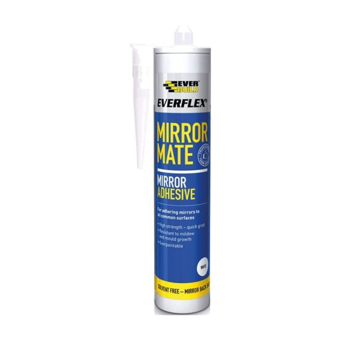 Everbuild Everflex Mirror Mate Mirror Adhesive White 290ml