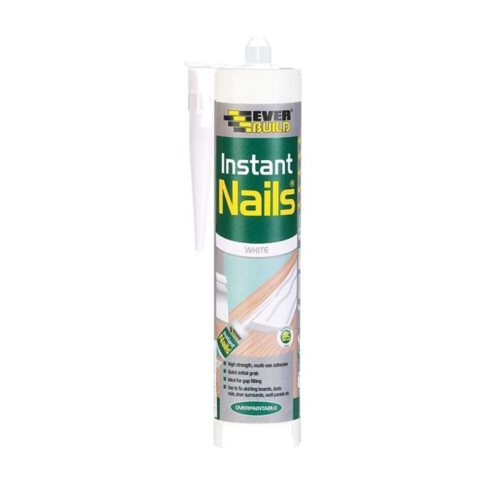 Everbuild Instant Nails White Gap Filling Adhesive Solvent Free Paintable 290ml