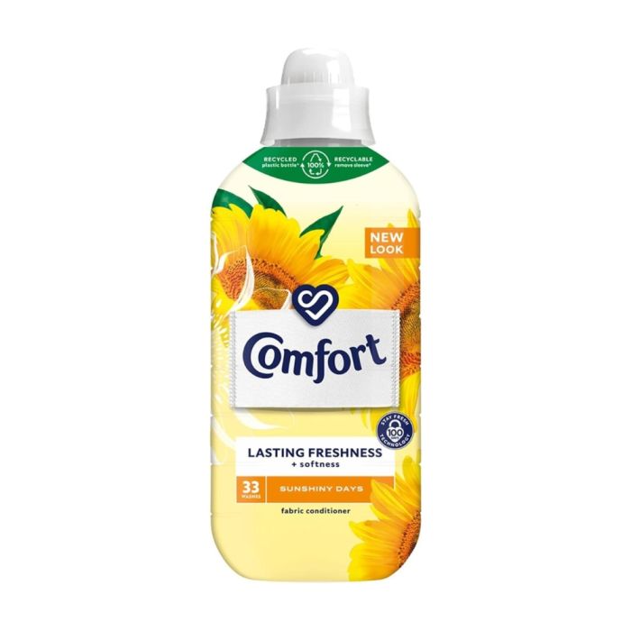 Comfort Sunshiny Days Fabric Conditioner Lasting Freshness + Softness 33 Washes 990ml