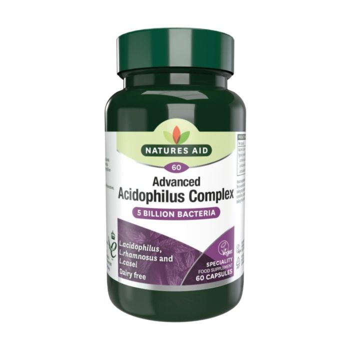 Natures Aid Advanced Acidophilus Complex Vegan 60 Capsules 