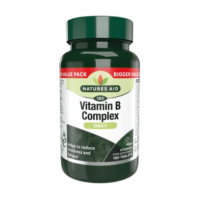 Natures Aid Vitamin B Complex Daily to Reduce Fatigue 180 Tablets