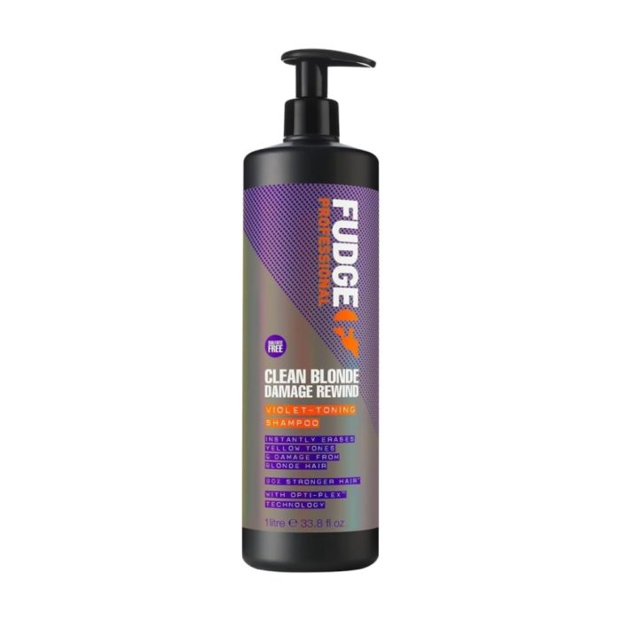 Fudge Professional Clean Blonde Damage Rewind Purple Shampoo 1L