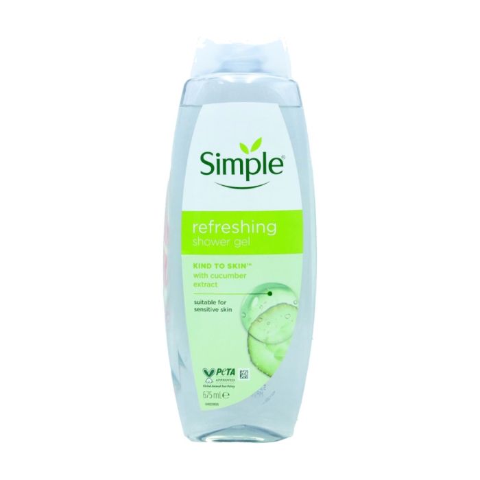 Simple Kind to Skin Refreshing Cucumber Shower Gel 675ml