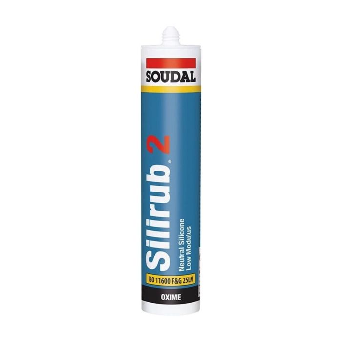 Soudal Silirub 2 Neutral Silicone Sealant Clear 300ml