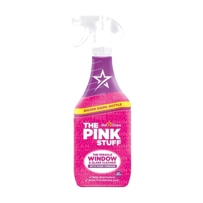 Stardrops Pink Stuff Window & Glass Cleaner With Rose Vinegar Spray 850ML