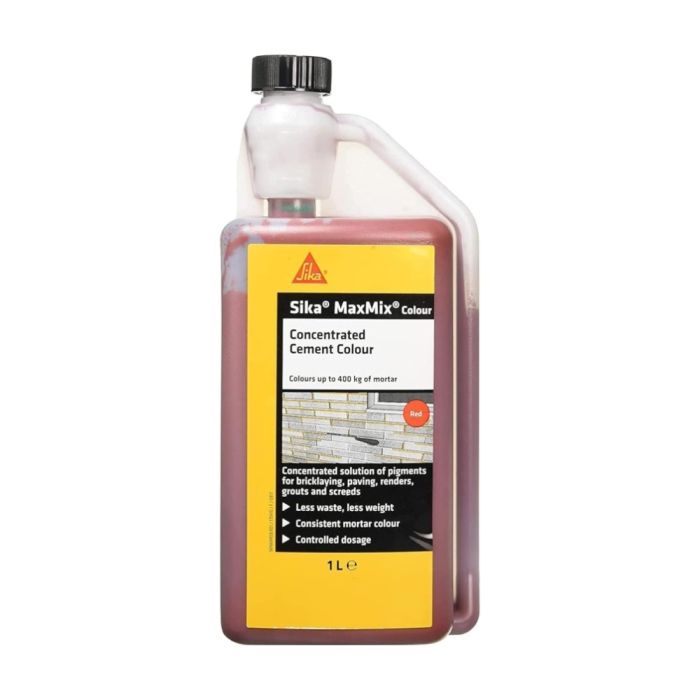 Sika MaxMix Red Cement Colour Super Concentrate Liquid 1L 