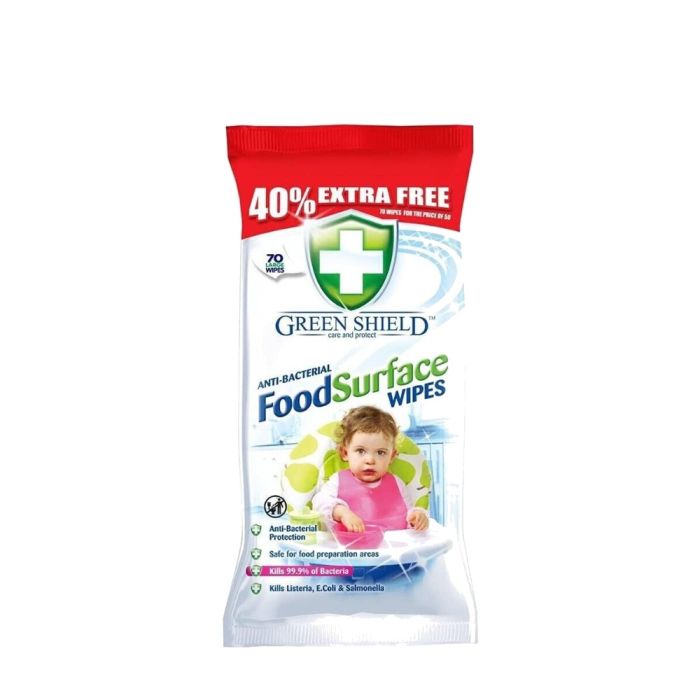 Green Shield Food Surface Wipes Anti-Bacterial 70 Wipes
