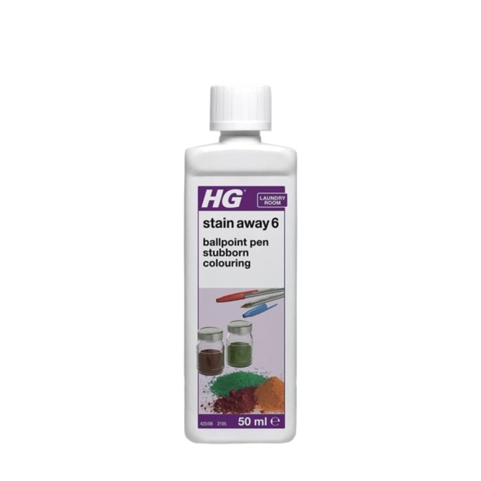 HG Stain Away 6, Removes Ballpoint Pen Ink, Stubborn Food & Colouring Marks 50ml