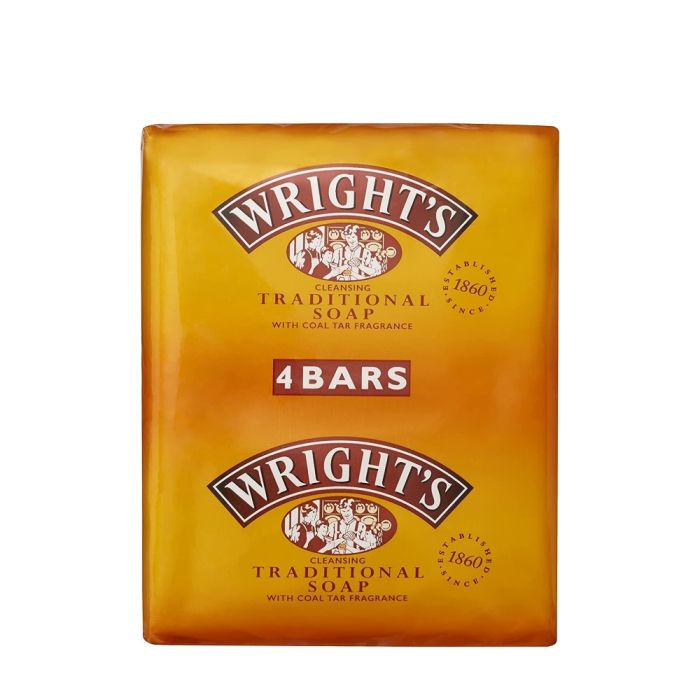 Wrights Traditional Soap with Coal Tar Fragrance 4 Bars