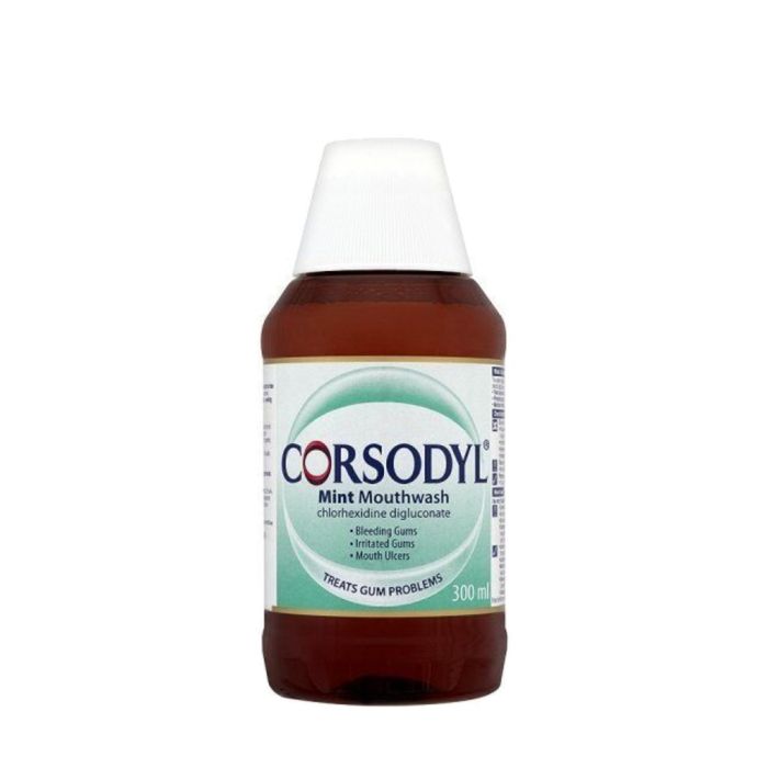 
Corsodyl Mint Mouthwash Treats Gums Problems 300ml

