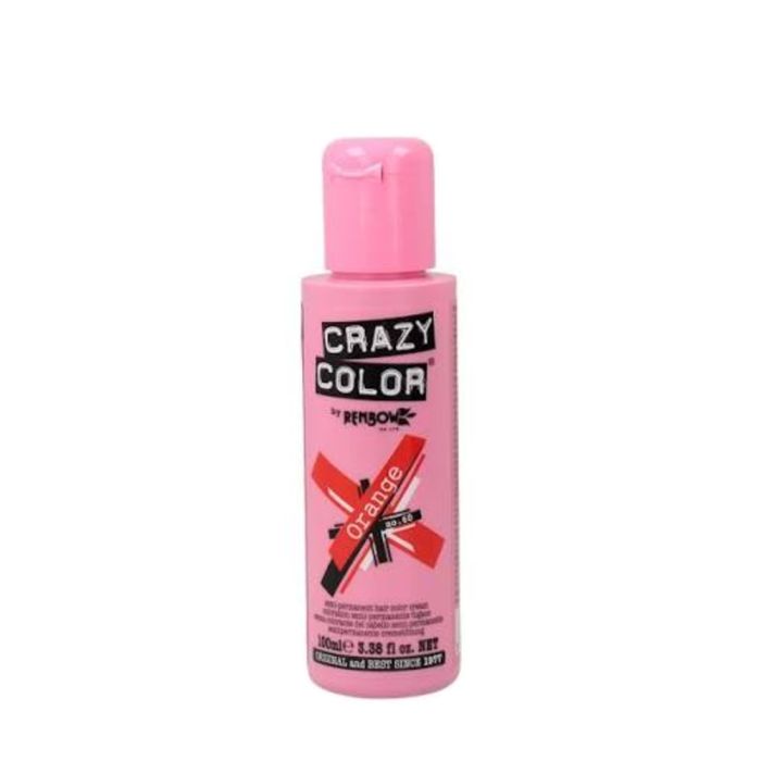 Crazy Color 60 Vibrant Orange Semi-Permanent Hair Color Cream 100ml
