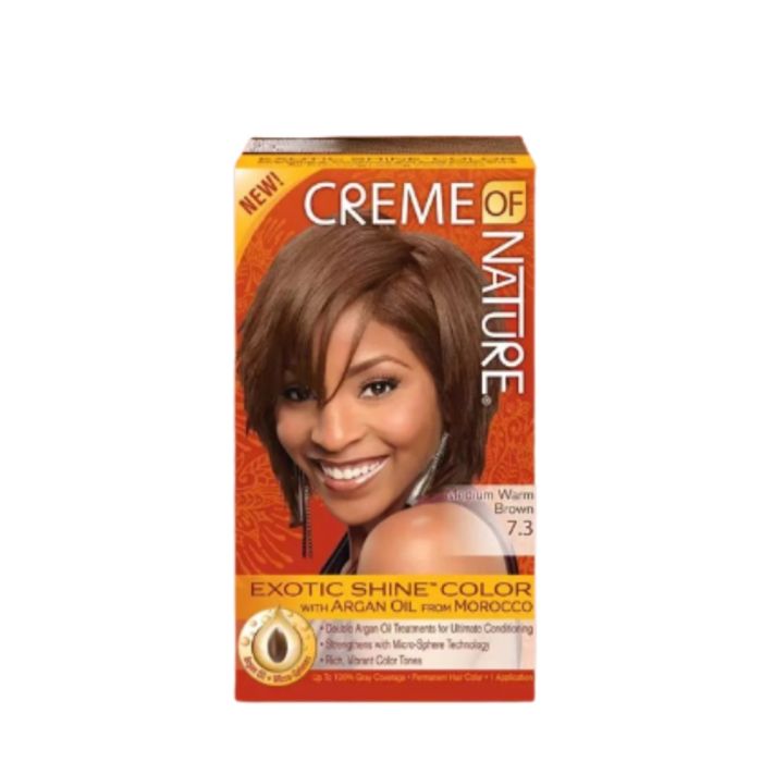 Creme of Nature Exotic Shine 7.3 Medium Warm Brown Hair Color