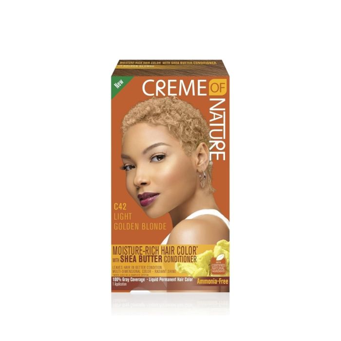 Creme Of Nature Hair Colour Moisture Rich Shea Butter Light Golden Blonde C42