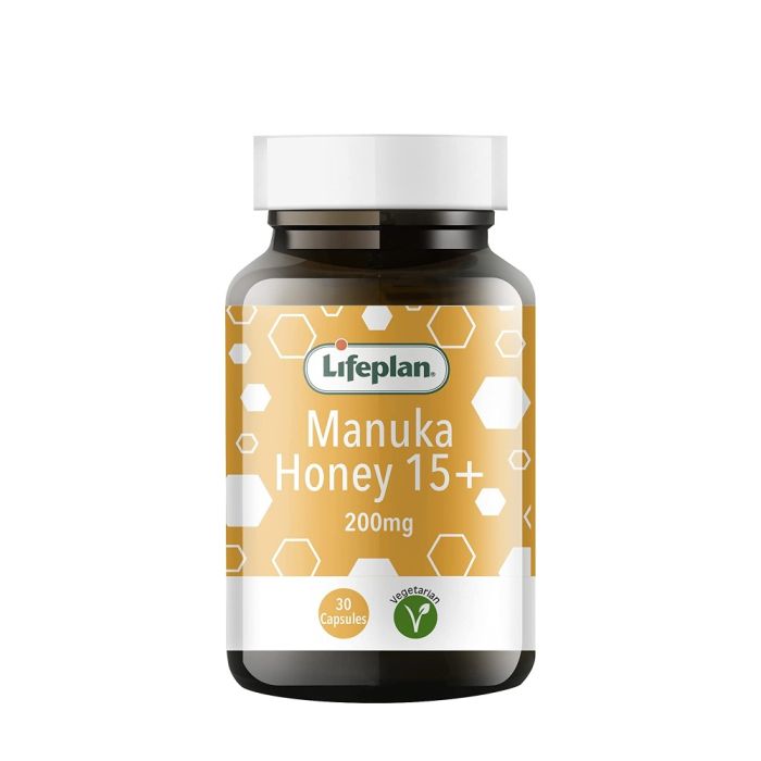 Lifeplan Active Manuka Honey 15+ 200mg 30 Veg Capsules 