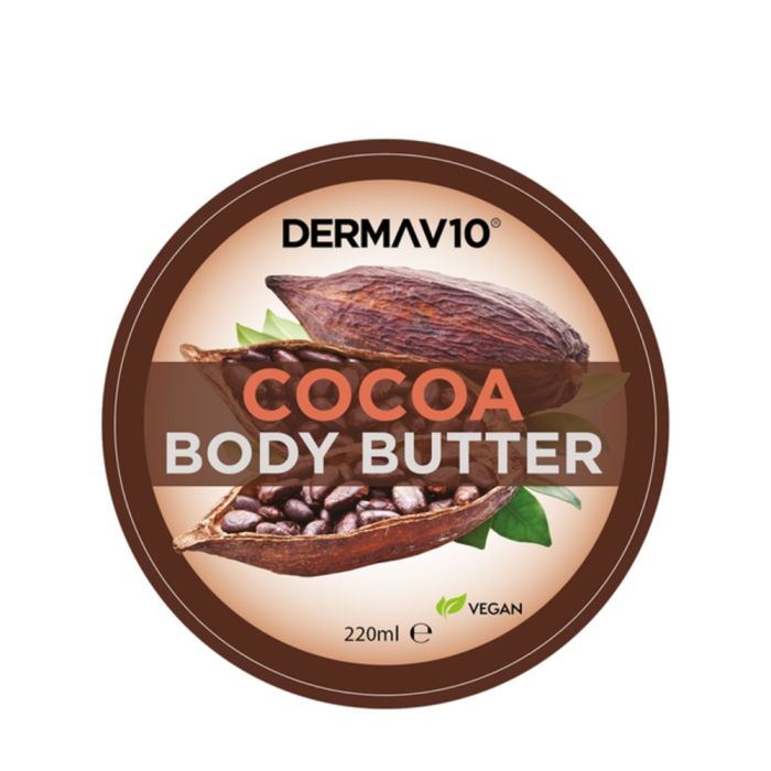 Derma V10 Cocoa Body Butter Intense Hydration for Soft Skin 220ml