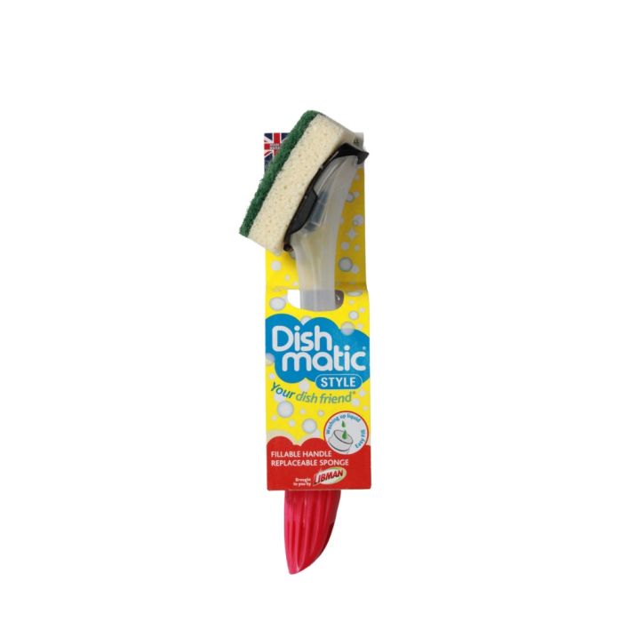 Dishmatic Washing Up Brush Sponge With Liquid Dispenser