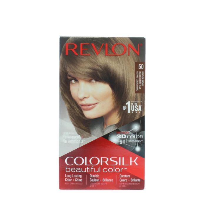 Revlon Colorsilk Hair Dye Permanent Light Ash Brown 50