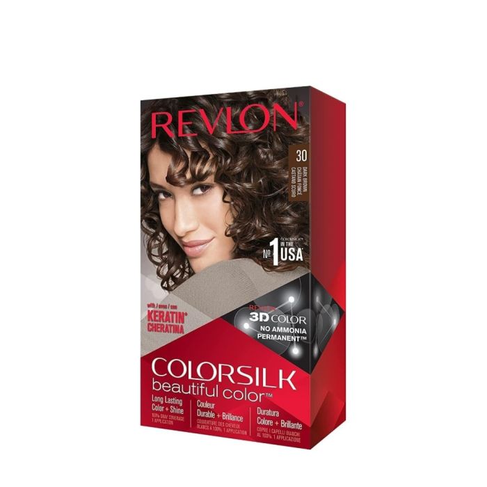 Revlon Colorsilk Hair Dye Permanent Dark Brown 30