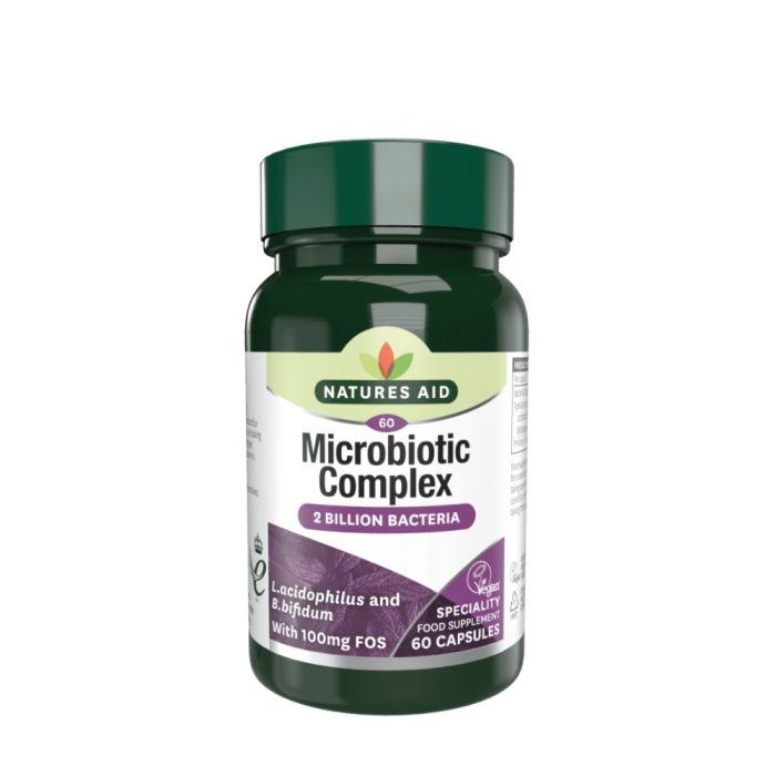 Natures Aid Microbiotic Complex with B.Bifidum & FOS 60 Capsules