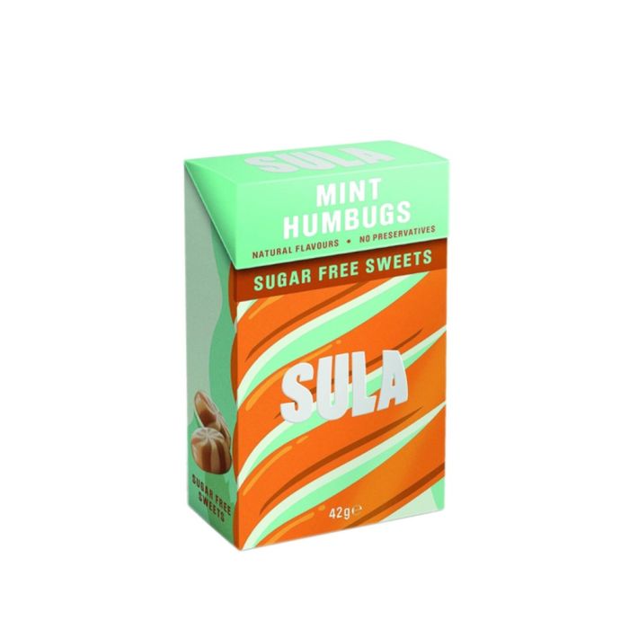 Sula Mint Humbugs Sugar-Free Sweets Box 42g 